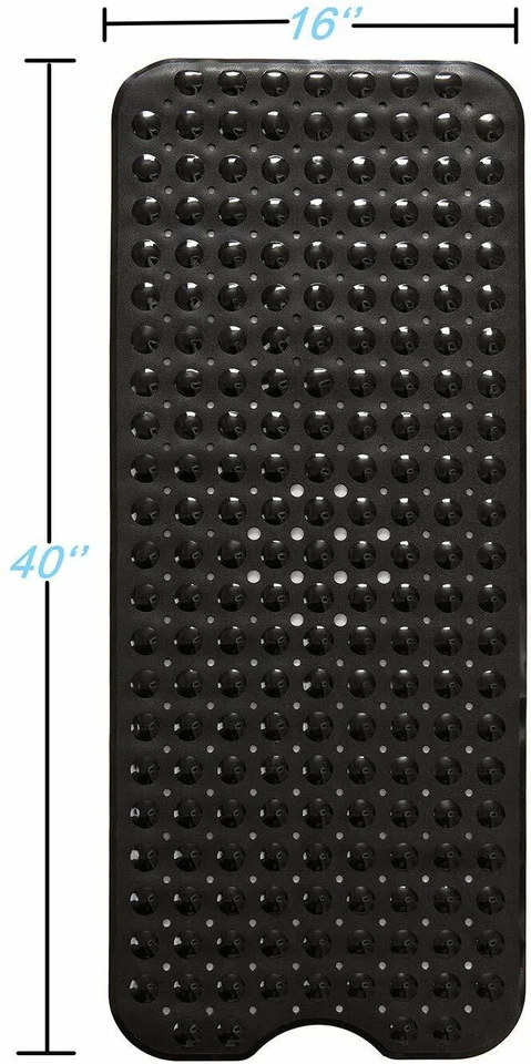 Alfombra de baño/bañera/ducha extra larga 40"X16" antideslizante antibacteriana lavable a máquina Foto 2 de 4
