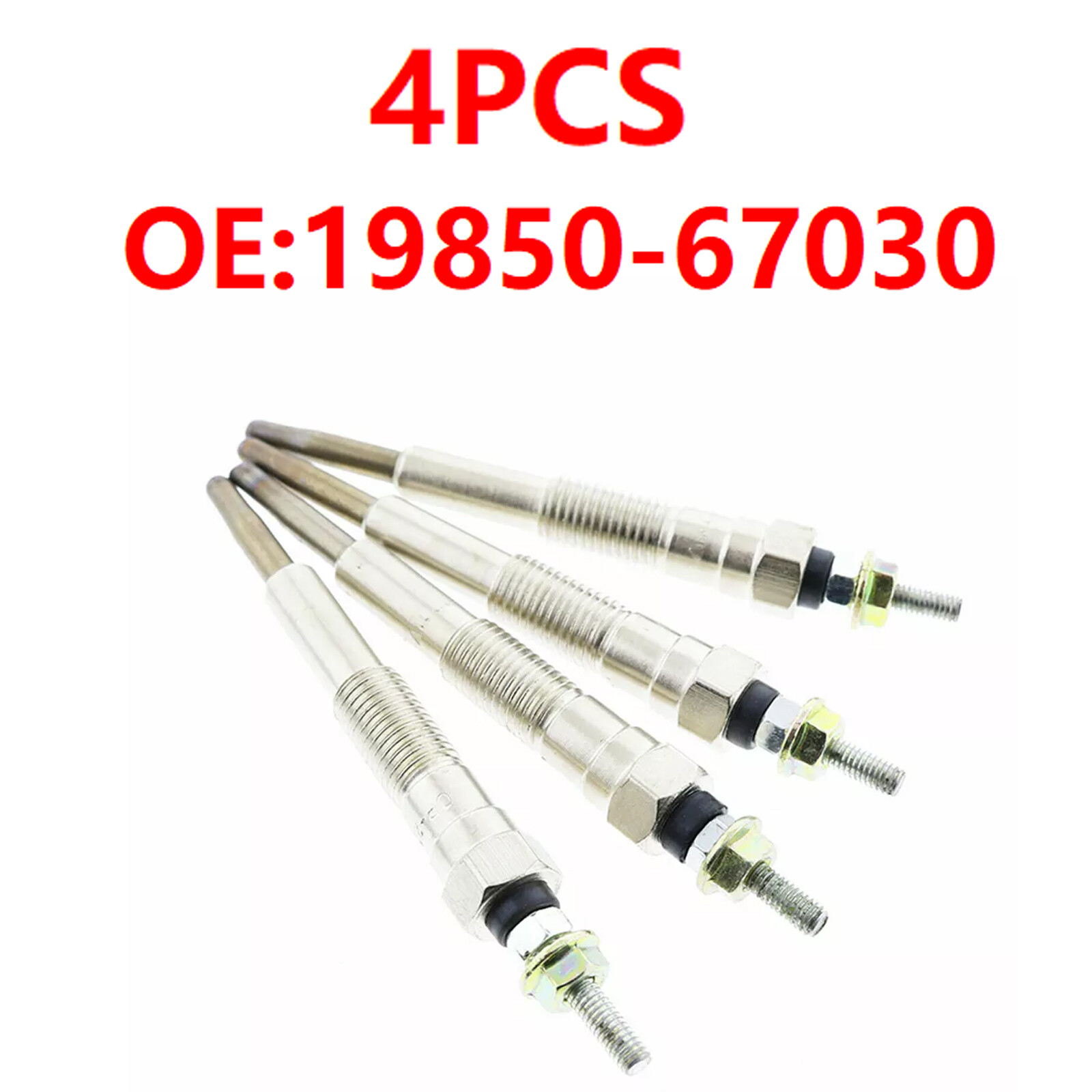 4X Fits Toyota 1KZ-TE HILUX HIACE PRADO 3.0 LTR Glow Plug 19850-67030 US Stock