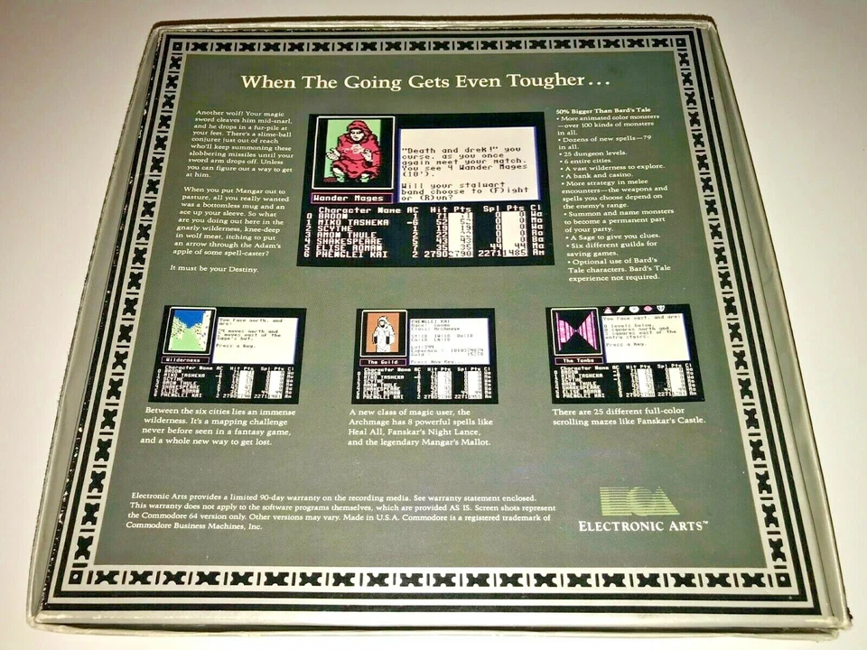 Bard's Tale 2 Destiny Knight 1986 Commodore 64 Vintage Video Game - Image 2 of 4