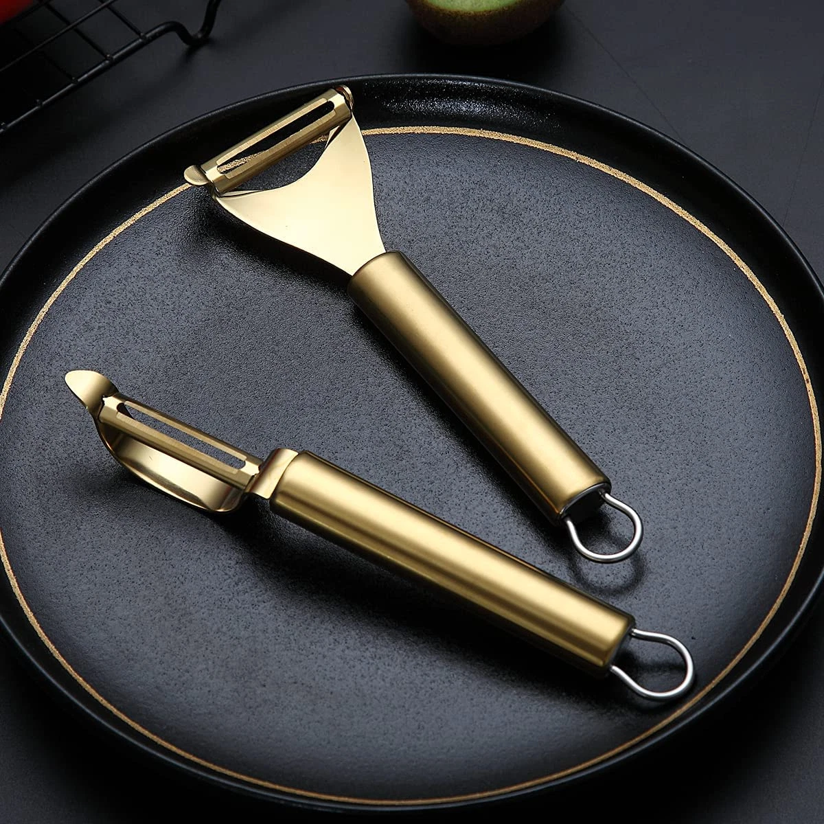 Set Of 2 Gold Potato Vegetable And Fruit Peelers For Kitchen Stainless Steel
Opens in a new window o