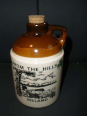 Souvenir Jug Crock From the Hills of Ireland 5'' Tall