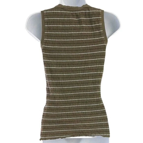 lole sleeveless athletic stripe crinkle ribbed scoop v neck shirt