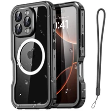 For iPhone 16 Pro Max 16e Case Waterproof Shockproof Underwater Full Body Cover