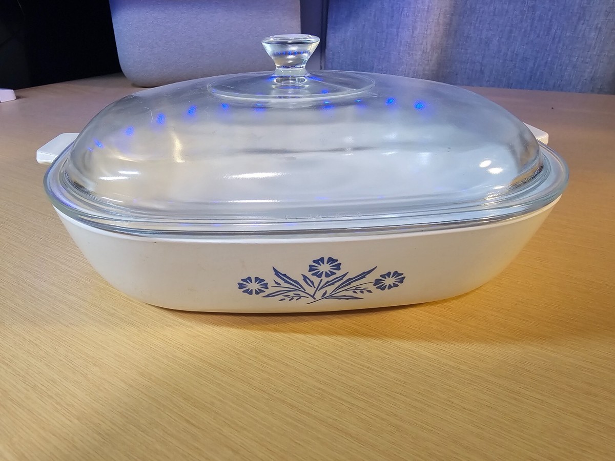 Vintage Rare corning ware blue cornflower p-10-b 10 in With