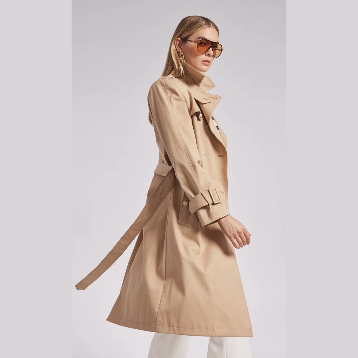 ジャケット・アウター Double Cloth Peach Trench Coat #size1 ジャケット・アウター Double Cloth Peach Trench Coat #size1