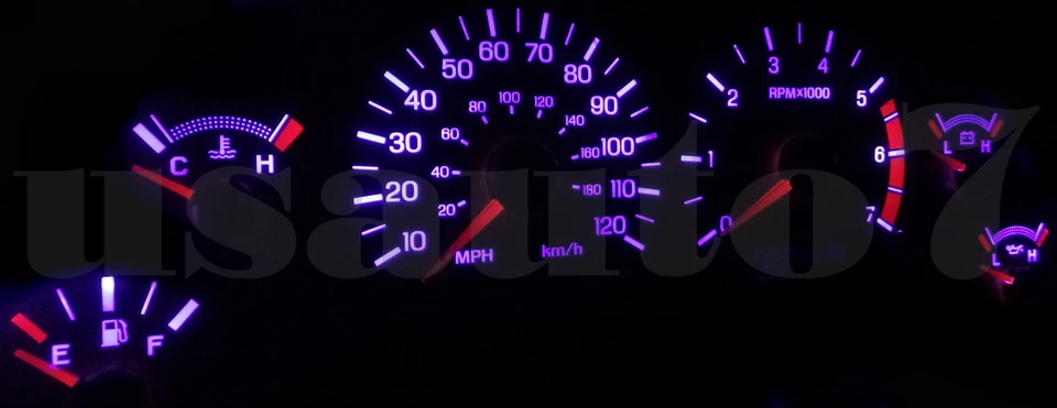 Dash Instrument Cluster Gauge PINK SMD LED LIGHT BULB KIT Fit 99-02 Ford Mustang Foto 3 de 4