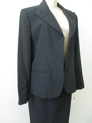 $340 ANNE KLEIN BLACK LONG SLEEVE JACKET & SKIRT SUIT SET SIZE 14 - NWT - Picture 5 of 8