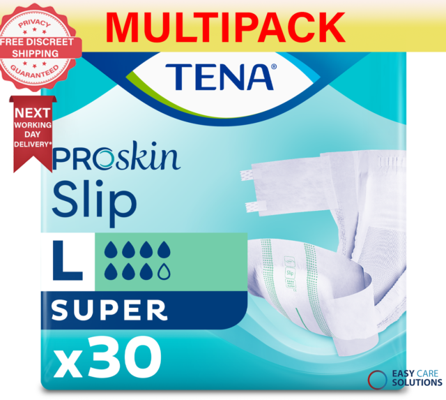 TENA Slip ProSkin Super - Large - 3 Packs of 30 - 90 Incontinence Pants