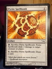 MTG Magic the Gathering Mirrodin Pyrite Spellbomb 158