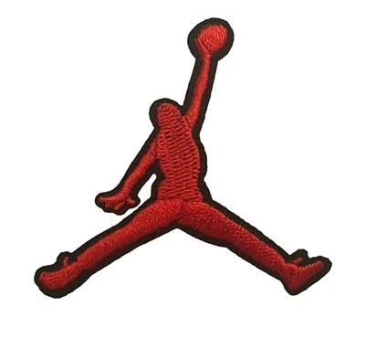 AIR JORDAN - JUMP MAN - NBA - RED/BLACK - Embroidered Iron On Patch - Image 1 of 2