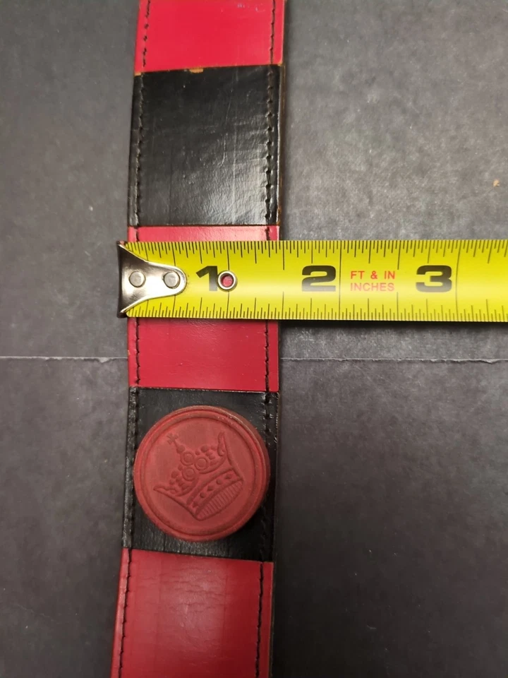 Diseño de cinturón vintage años 50 a cuadros en tablero de ajedrez - appx 30" Foto 3 de 4