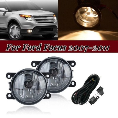 Left&Right Fog Lights Lamps +Wiring Kit For Ford Focus 2007-2011 With H11 Bulbs