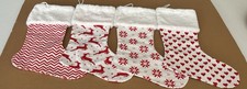 Christmas Stockings Red/White Color 4-pack