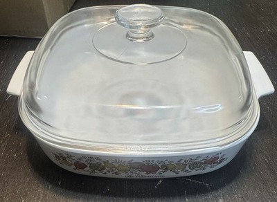 Vintage Corning Ware A-10-B Spice of Life Le Romarin 2 Qt Casserole Dish