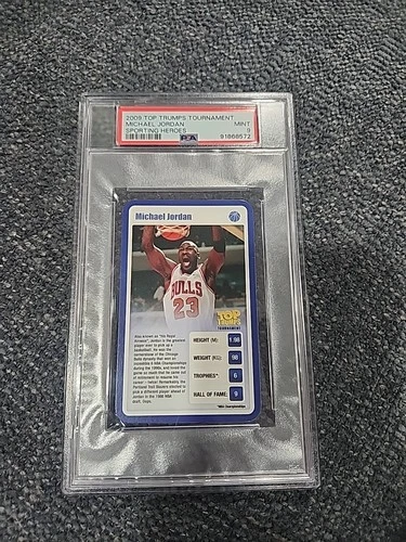 2009 TOP TRUMPS TOURNAMENT MICHAEL JORDAN SPORTING HEROES CARD PSA 9 MINT