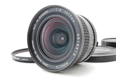 ¡¡Raro!! Lente CLA'd [COMO NUEVA] Minolta MC W Rokkor 17 mm f/4 para SR MC... - Imagen 1 de 4