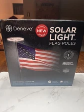 Deneve 26 LED  Solar Flagpole Light - Stays Lit All Night 