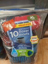 Hanes 10 Pair Pack Boys Boxer Briefs NWT Size XL...