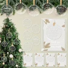 50 Set Christmas Employee Appreciation Gifts Bulk Acrylic Hanging Ornament wi...