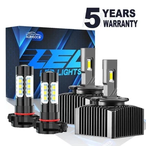 Pour GMC Sierra 1500 2016 - 2018 LED Ampoules de phare de brouillard Super blanc Bright