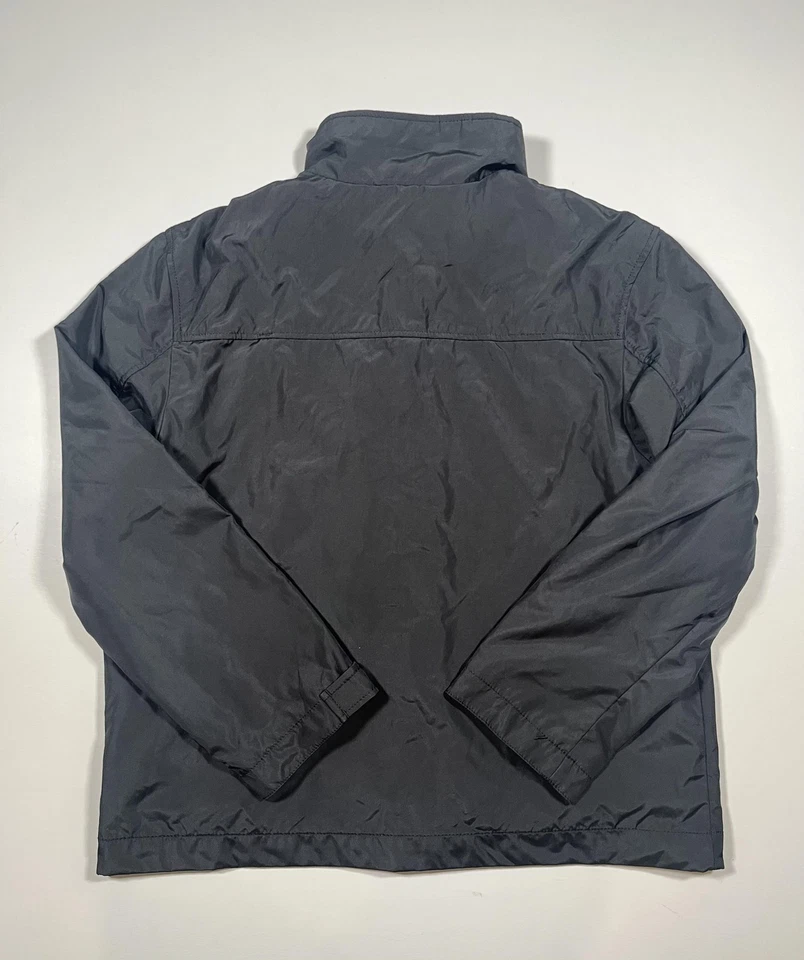 Chaqueta Merona Para Hombre Grande Negra Cremallera Completa Ligera Cortavientos Forrada Puños a Presión Foto 2 de 4