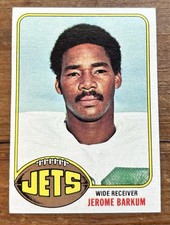 Jerome Barkum 1976 Topps card #63 EX/NM NY New York Jets NFL Vintage