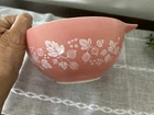 Vintage Pyrex 444 Pink Gooseberry Cinderella Mixing Bowl 4 Qt USA Excellent Cond