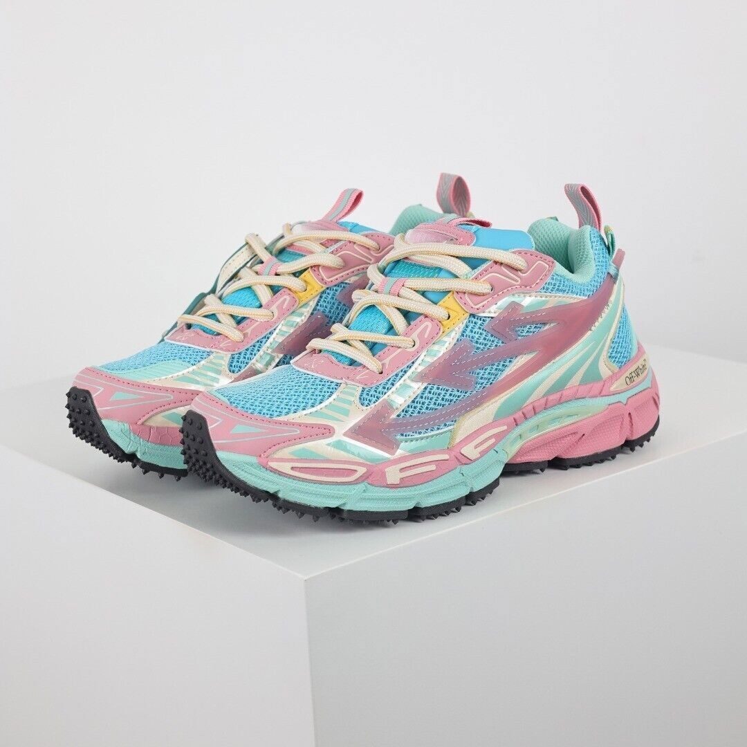 Off Arrow White Be Right Back Miami Unisex Retro Running Shoes Casual Sneakers