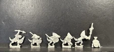 Citadel Warhammer Lizardmen Skink X5 w/ Standard Bearer - Vintage Fantasy Metal