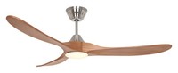 Energiespar Deckenventilator Mit Led Leuchte Eco Genuino Dc Chrom Eiche 152 Cm