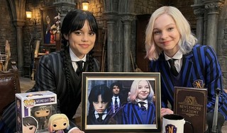 WEDNESDAY Jenna Ortega Emma Myers Autographed 11x17 Photo with COA