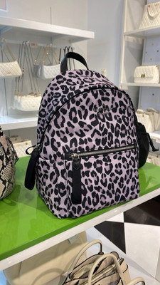 Kate Spade Stylish Black and White Leopard Print Backpack NWT Kate Spade New York Quilted Leopard Print | Mercari main image 4