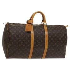 LOUIS VUITTON Monogram Keepall 55 Boston Bag M41424 LV Auth yk18058