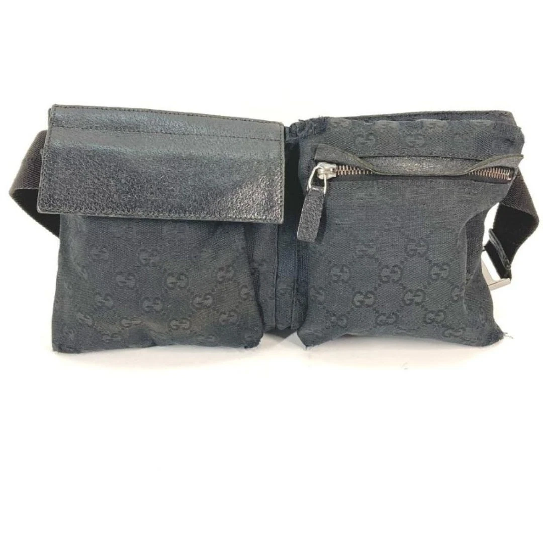 GUCCI Sac Taille GG Ceinture Sac Body Bag Noir 30cm Homme Haute Qualité Marque Luxe