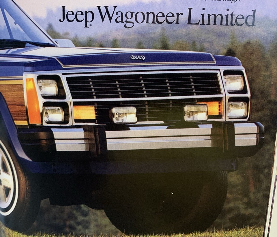 OEM Jeep Wagoneer Limited XJ Grille Grill Header Panel Nice Condition ...