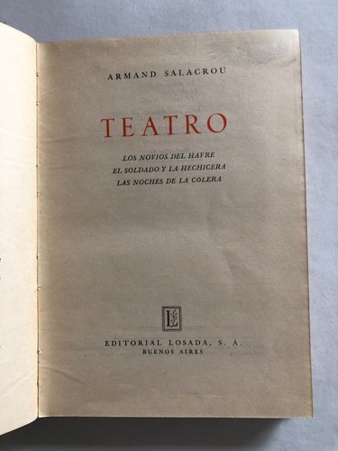 Armand Salacrou - Teatro - Trad. Aurora Bernardez - Imagen 3 de 3