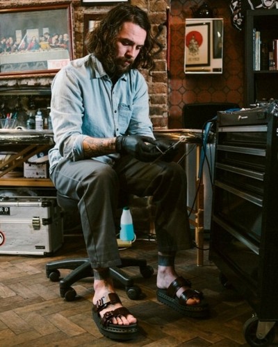 Brando Style Sandals Dr. Martens Myles Black Brando Sandal