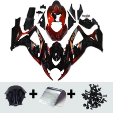 Red Black Fairings for 2006 2007 Suzuki GSXR600 GSXR750 K6 Plastic Bodywork Kit