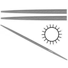 GLARDON VALLORBE ROUND POINTED PRECISION HAND FILE - 6" Cut # 1-2-4-6 LP1660 