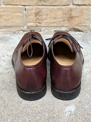 Bruno Magli Ranuncolo Brown Leather Derby Lace Up Dress  display picture 1