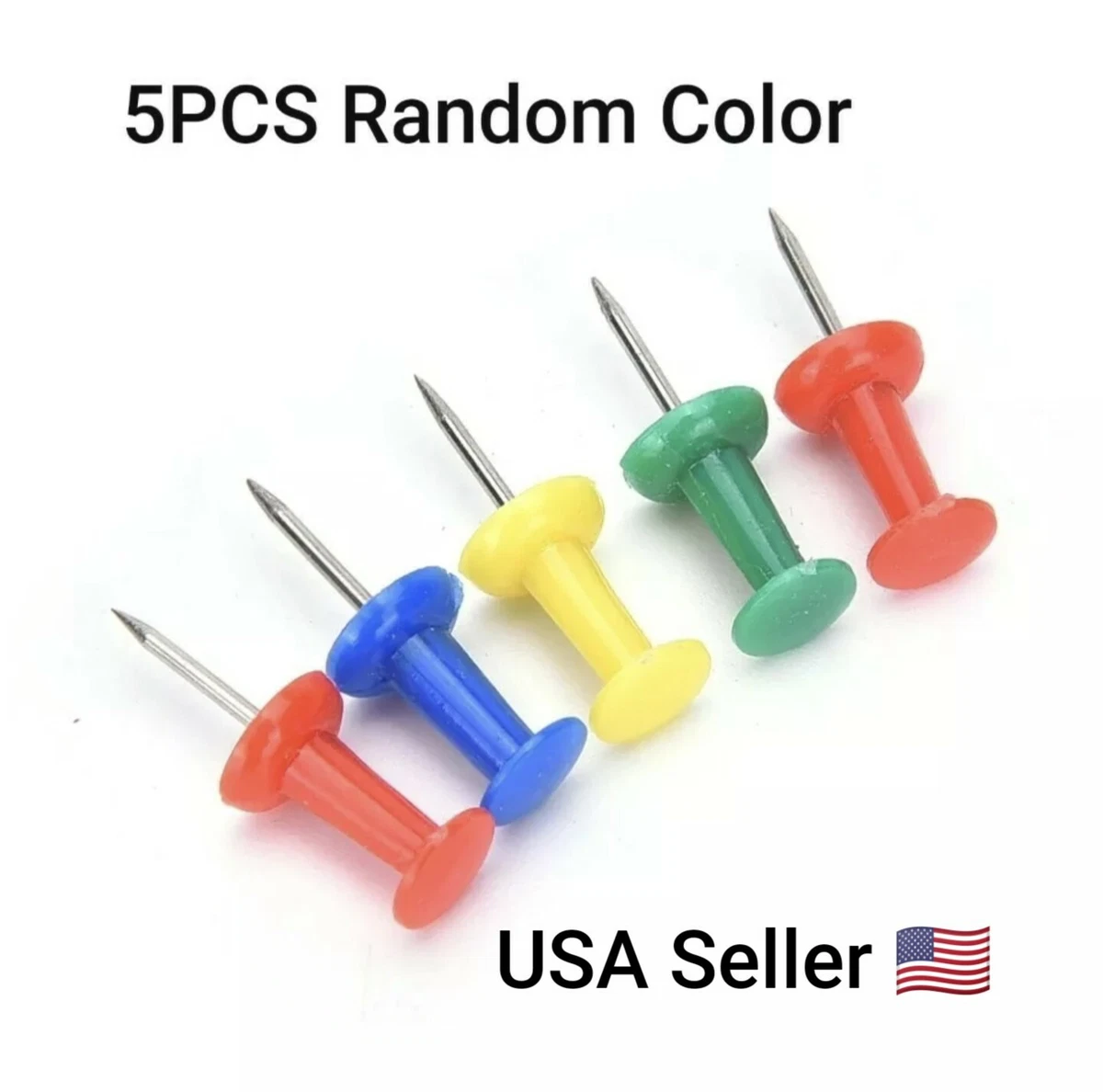 5Pcs Assorted Making Thumb Tacks Multicolor Plastic Tacks Push Pins Cork  School