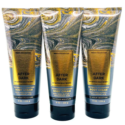 3-Pack Bath & Body Works AFTER DARK For Men Ultimate Hydration Body Cream 8 oz