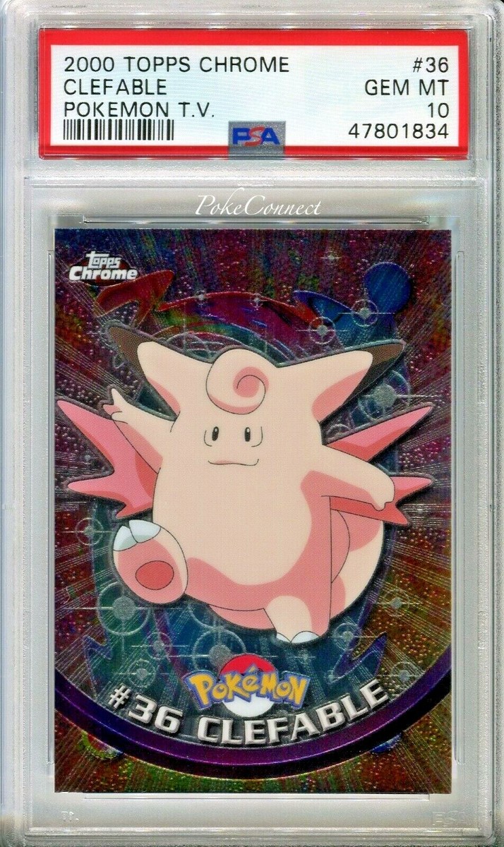 PSA 10 GEM MINT Pokemon CLEFABLE 2000 Topps Chrome Series 1 #36 | eBay