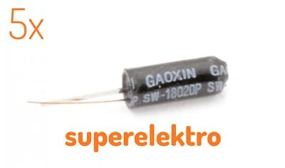 5x SW-18020P Vibrations-Sensor | Schüttel-Schalter | Vibrationssensor | Schock-S