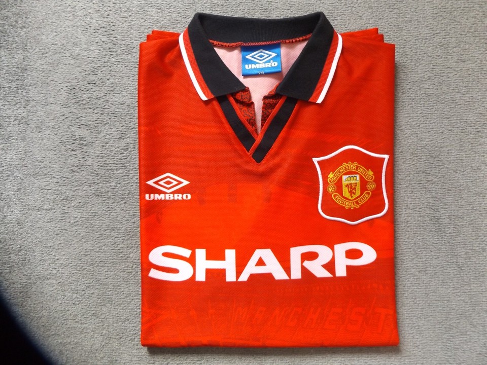 Maillot De Football MANCHESTER UNITED 1992/94 - Domicile, Taille M - Umbro - Vintage Rare - Occasion
