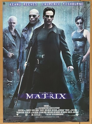 THE MATRIX JUMBO MOVIE POSTER 1 Sided 38.5 x53.5  KEANU REEVES CARRIE-ANNE MOSS