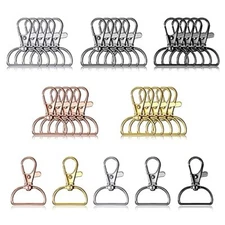 25 Pieces Metal Swivel Clasps Lanyard Snap Hooks Keychain Clip Hooks 25 mm