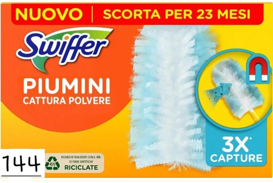 Swiffer Duster Ricambi ricariche Piumino Catturapolvere Superfici 144 Pezzi