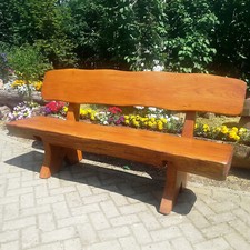 Gartenbank Blankenburg, Eiche massiv, Holzbank aus Massivholz