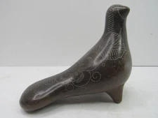 Vintage Tonala Mexican Pottery Bird Folk Art Hand Painted Mexico Good Cond #3